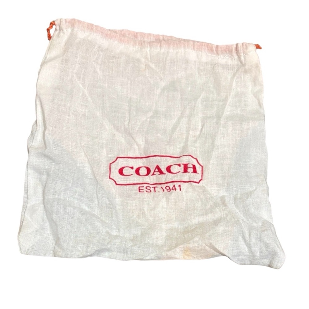 Coach White Bag with Red Logo